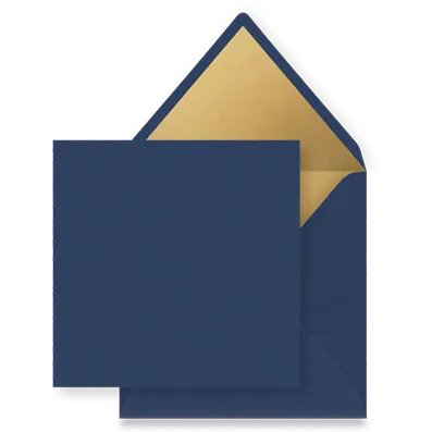 Donkerblauw goud inlay envelop